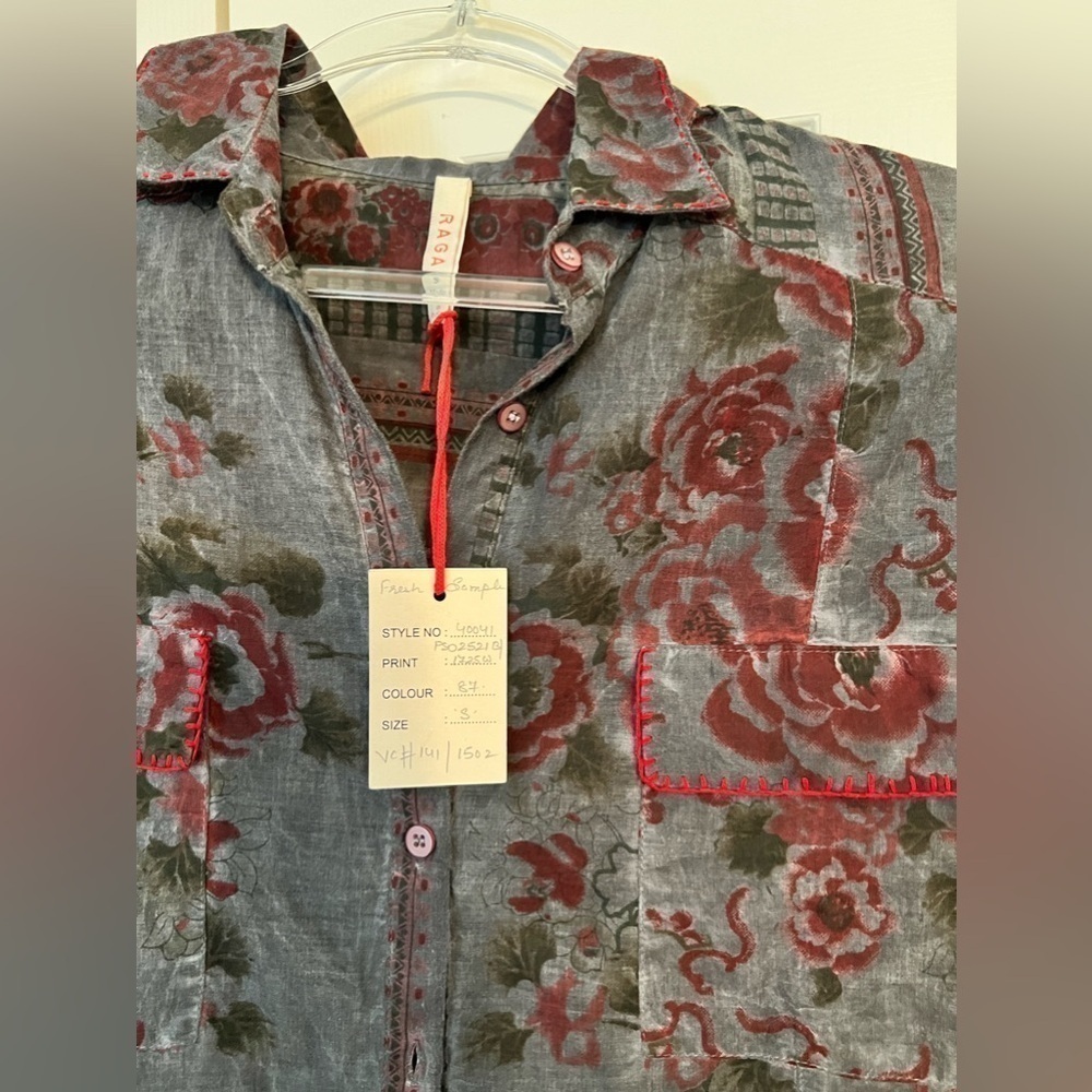 NWT Raga button down shirt Size Small - Picture 5 of 7